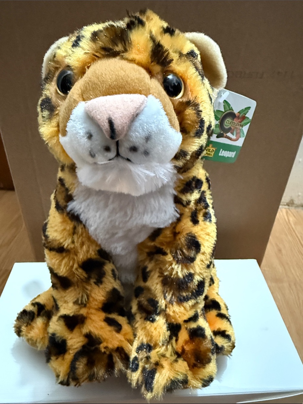 Plush Leopard Stuffed Animal - Yellow & White